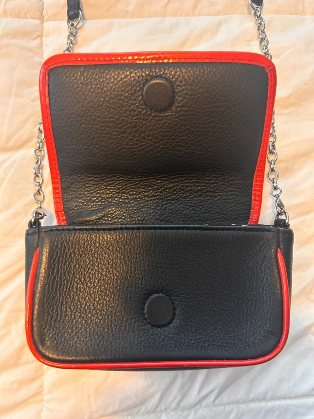 Brighton Black and Red Floral Gilly Flower Small Crossbody - Picture 2 of 8